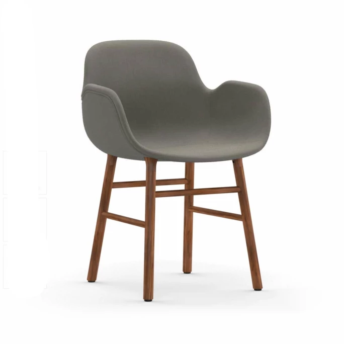 Normann Form Walnut Lehnstuhl Textil-gepolstert fame - H 80 x B 56 x T 52 cm - grey 61136 Normann Copenhagen Normann Form Walnut Lehnstuhl Textil-gepolstert Fame - H 80 X B 56 X T 52 Cm - Grey 61136 -qeeboo shop unnamed file 1069