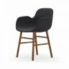 Normann Copenhagen Normann Form Walnut Lehnstuhl Textil-gepolstert Fame - H 80 X B 56 X T 52 Cm - Dark Grey 60019