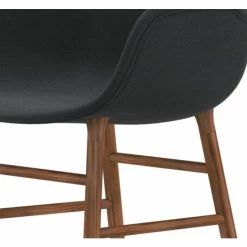 Normann Copenhagen Normann Form Walnut Lehnstuhl Textil-gepolstert Fame - H 80 X B 56 X T 52 Cm - Dark Grey 60019 -qeeboo shop unnamed file 1075