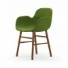 Normann Copenhagen Normann Form Walnut Lehnstuhl Textil-gepolstert Fame - H 80 X B 56 X T 52 Cm - Green - 68035