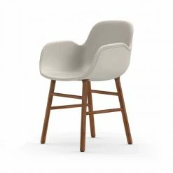 Normann Copenhagen Normann Form Walnut Lehnstuhl Leder-gepolstert Tango - H 80 X B 56 X T 52 Cm - White
