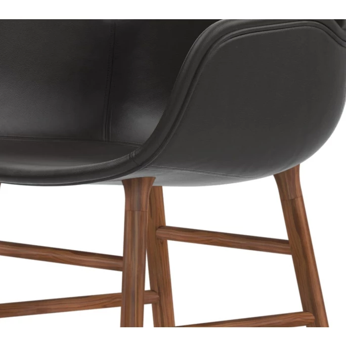 Normann Form Walnut Lehnstuhl Leder-gepolstert tango - H 80 x B 56 x T 52 cm - dark grey 41580 Normann Copenhagen Normann Form Walnut Lehnstuhl Leder-gepolstert Tango - H 80 X B 56 X T 52 Cm - Dark Grey 41580 -qeeboo shop unnamed file 1118