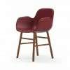 Normann Copenhagen Normann Form Walnut Lehnstuhl Leder-gepolstert Tango - H 80 X B 56 X T 52 Cm - Red 41578
