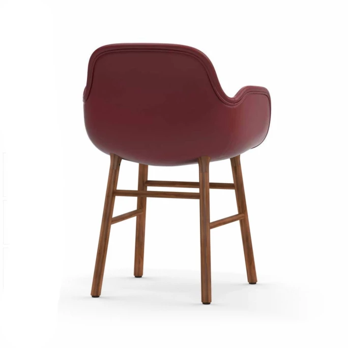 Normann Form Walnut Lehnstuhl Leder-gepolstert tango - H 80 x B 56 x T 52 cm - red 41578 Normann Copenhagen Normann Form Walnut Lehnstuhl Leder-gepolstert Tango - H 80 X B 56 X T 52 Cm - Red 41578 -qeeboo shop unnamed file 1121