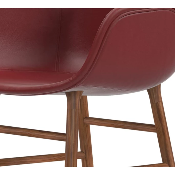 Normann Form Walnut Lehnstuhl Leder-gepolstert tango - H 80 x B 56 x T 52 cm - red 41578 Normann Copenhagen Normann Form Walnut Lehnstuhl Leder-gepolstert Tango - H 80 X B 56 X T 52 Cm - Red 41578 -qeeboo shop unnamed file 1122