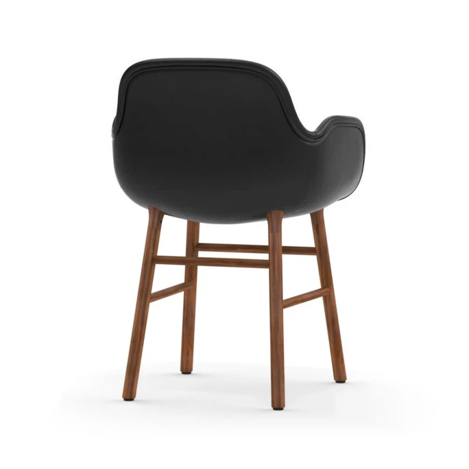 Normann Form Walnut Lehnstuhl Leder-gepolstert tango - H 80 x B 56 x T 52 cm - black-41599 Normann Copenhagen Normann Form Walnut Lehnstuhl Leder-gepolstert Tango - H 80 X B 56 X T 52 Cm - Black-41599 -qeeboo shop unnamed file 1124