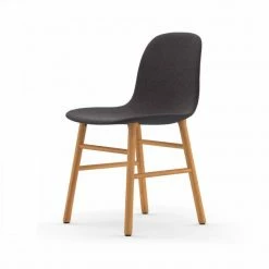 Normann Copenhagen Normann Form Oak Stuhl Textil-gepolstert Breeze Fusion - H 80 X B 48 X T 52 Cm - Dark Grey 4001