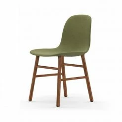 Normann Copenhagen Normann Form Walnut Stuhl Textil-gepolstert Breeze Fusion - H 80 X B 48 X T 52 Cm - Green - 4803