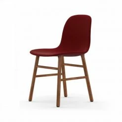 Normann Copenhagen Normann Form Walnut Stuhl Textil-gepolstert Breeze Fusion - H 80 X B 48 X T 52 Cm - Red 4401