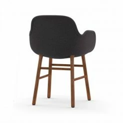 Normann Copenhagen Normann Form Walnut Lehnstuhl Textil-gepolstert Breeze Fusion - H 80 X B 56 X T 52 Cm - Dark Grey 4001 -qeeboo shop unnamed file 1483