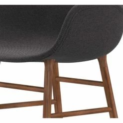 Normann Copenhagen Normann Form Walnut Lehnstuhl Textil-gepolstert Breeze Fusion - H 80 X B 56 X T 52 Cm - Dark Grey 4001 -qeeboo shop unnamed file 1484