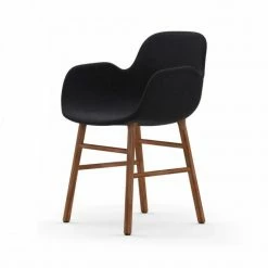 Normann Copenhagen Normann Form Walnut Lehnstuhl Textil-gepolstert Breeze Fusion - H 80 X B 56 X T 52 Cm - Black-4004