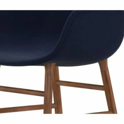 Normann Copenhagen Normann Form Walnut Lehnstuhl Textil-gepolstert Remix - H 80 X B 56 X T 52 Cm - Blue 773 -qeeboo shop unnamed file 1513