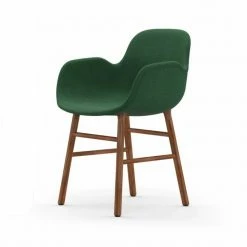 Normann Copenhagen Normann Form Walnut Lehnstuhl Textil-gepolstert Remix - H 80 X B 56 X T 52 Cm - Green - 982