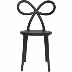 Qeeboo Ribbon Chair Stuhl - 45,5 X 49,5 X 83,5 Cm - Black