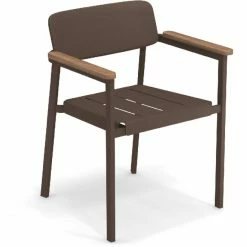 Emu SHINE Armlehnstuhl 4er Set - 4 Stühle à 78 X 60 X 57 Cm - Indischbraun-teak