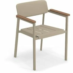 Emu SHINE Armlehnstuhl 4er Set - 4 Stühle à 78 X 60 X 57 Cm - Taupe-teak