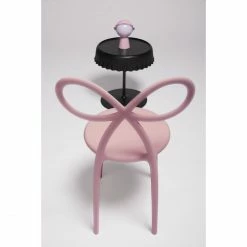 Qeeboo Ribbon Chair Metall Finish Stuhl - 45,5 X 49,5 X 83,5 Cm - Pink Gold -qeeboo shop unnamed file 2235