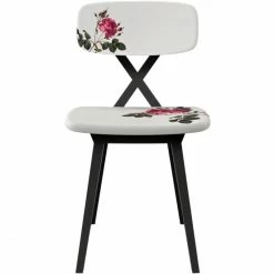 Qeeboo X Chair Mit Blumenkissen Stuhl 2er Set - 2 Stühle à 47,8 X 46,8 X 81,2 Cm - Flower