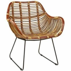 Villa Collection Nordic Nature Stuhl - 2er Set - 2 Stühle à 66x64x76 Cm - Schwarz-natur