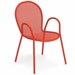 Emu RONDA Armlehnstuhl 4er Set - 4 Stühle à 82 X 60 X 65 Cm - Scharlachrot