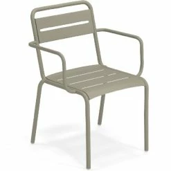 Emu STAR Armlehnstuhl 2er Set - 2 Stühle à 81 X 58 X 61 Cm - Grau/grün
