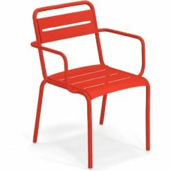 Emu STAR Armlehnstuhl 2er Set - 2 Stühle à 81 X 58 X 61 Cm - Scharlachrot