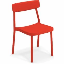 Emu GRACE Stuhl 4er Set - 4 Stühle à 78 X 52 X 52 Cm - Scharlachrot