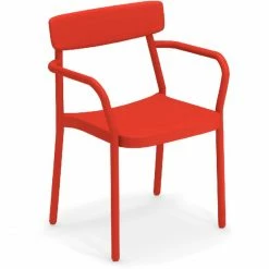 Emu GRACE Armlehnstuhl 4er Set - 4 Stühle à 78 X 58 X 52 Cm - Scharlachrot