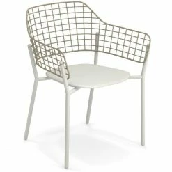 Emu LYZE Armlehnstuhl 2er Set - 2 Stühle à 79 X 62 X 57 Cm - Weiß-taupe