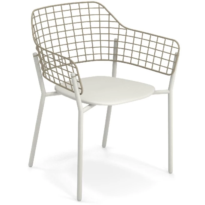 emu LYZE Armlehnstuhl 2er Set - 2 Stühle à 79 x 62 x 57 cm - weiß-taupe Emu LYZE Armlehnstuhl 2er Set - 2 Stühle à 79 X 62 X 57 Cm - Weiß-taupe -qeeboo shop unnamed file 3061