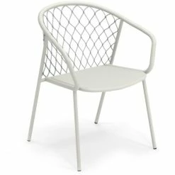 Emu NEF Armlehnstuhl 2er Set - 2 Stühle à 81 X 63 X 60 Cm - Weiß-hellgrau