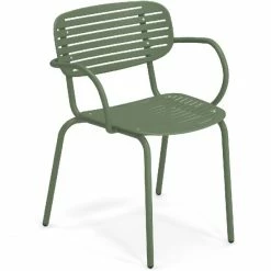 Emu MOM Armlehnstuhl 4er Set - 4 Stühle à 76 X 58,5 X 56 Cm - Militärgrün