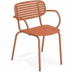 Emu MOM Armlehnstuhl 4er Set - 4 Stühle à 76 X 58,5 X 56 Cm - Ahornrot