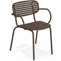 Emu MOM Armlehnstuhl 4er Set - 4 Stühle à 76 X 58,5 X 56 Cm - Indischbraun