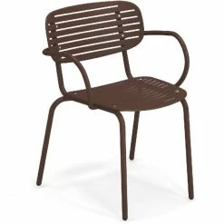 Emu MOM Armlehnstuhl 4er Set - 4 Stühle à 76 X 58,5 X 56 Cm - Corten