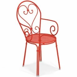 Emu PIGALLE Armlehnstuhl 4er Set - 4 Stühle à 85 X 50 X 54 Cm - Scharlachrot