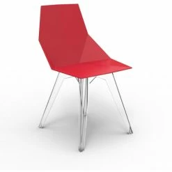Vondom FAZ Stühle - 4er Set - 4er Set - 47x50x80 Cm - Rot