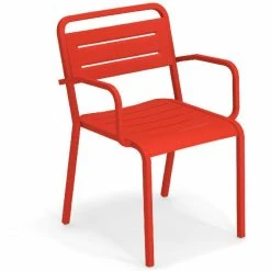 Emu URBAN Armlehnstuhl 4er Set - 4 Stühle à 81 X 56 X 55 Cm - Scharlachrot