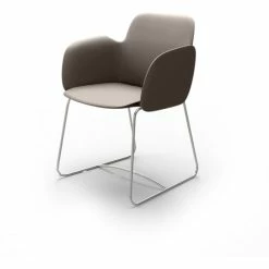 Vondom PEZZETTINA Stuhl Mit Armlehnen - 58x55x80 Cm - Taupe