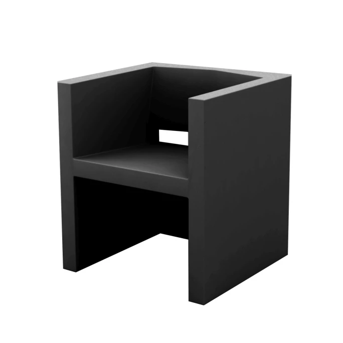 Vondom VELA Stuhl mit Armlehnen - 58x55x65 cm - schwarz Vondom VELA Stuhl Mit Armlehnen - 58x55x65 Cm - Schwarz -qeeboo shop unnamed file 3643