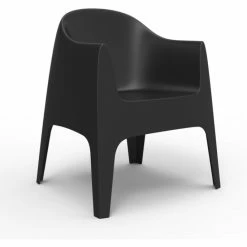 Vondom SOLID Stuhl Mit Armlehnen - 4er Set - 4er Set - 65x60x80 Cm - Schwarz