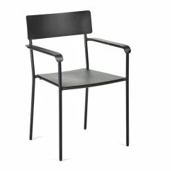 Serax August Armlehnstuhl 2er Set - 2 Stühle à Länge 49,4 Cm X Breite 48,8 Cm X Höhe 85 Cm - Schwarz