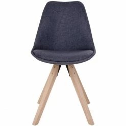 House Nordic Bergen Stuhl - 2er-Set - 2er-Set: 55x48x86 Cm - Dunkelgrau - Mit Holzbeinen -qeeboo shop unnamed file 4