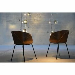 Jan Kurtz GOSSIP Sessel - 81x65x58 Cm - Schwarz/nussbaum -qeeboo shop unnamed file 4195