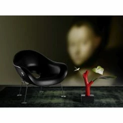 Qeeboo Pupa Brass Base Indoor Sessel - 87 X 78 X 84 Cm - Black -qeeboo shop unnamed file 4404