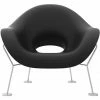 Qeeboo Pupa Chrome Base Indoor Sessel - 87 X 78 X 84 Cm - Black
