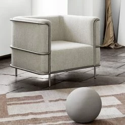 Kristina Dam Studio Modernist Lounge Chair - 87x64/77x37/70 Cm - Beige -qeeboo shop unnamed file 4429