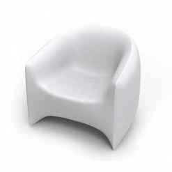 Vondom BLOW Lounge Sessel - 79x90x76 Cm - Eis + Weißem LED