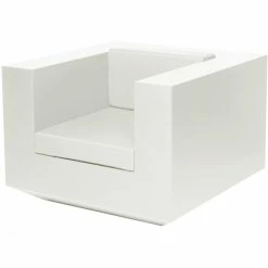 Vondom VELA Lounge Sessel - 100x100x72 Cm - Eis + RGB LED